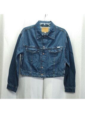 Levi Strauss Signature Easy Trucker Denim Jacket Relaxed Fit Cotton Women S NWT